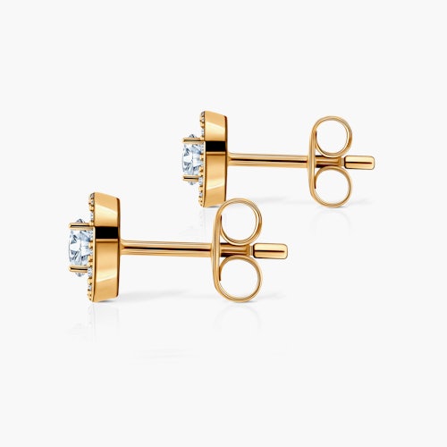 Kolczyki This is Love: złote, diamenty laboratoryjne